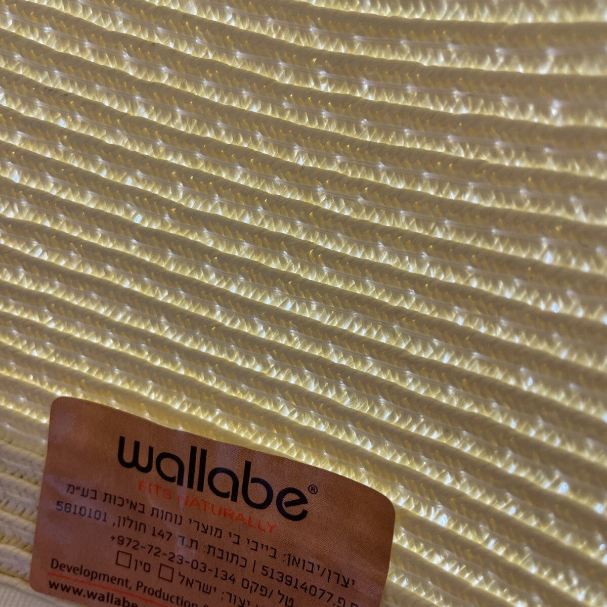 Wallabe Wide Brim Beige Straw Hat With Black Ribbon One Size