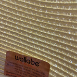 Wallabe Wide Brim Beige Straw Hat With Black Ribbon One Size