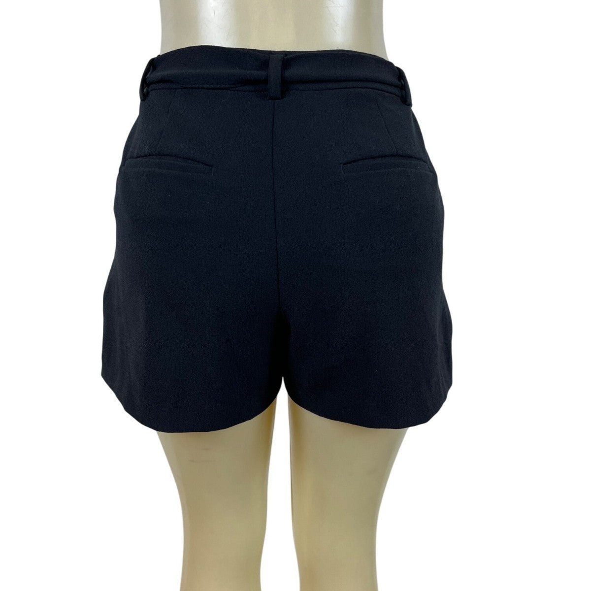 Loft Womens Black High-Waist Tie Belt Shorts Size 2