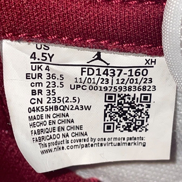 Nike Youth Red & White Air Jordan 1 Retro High OG GS Basketball Shoes Size 4.5Y