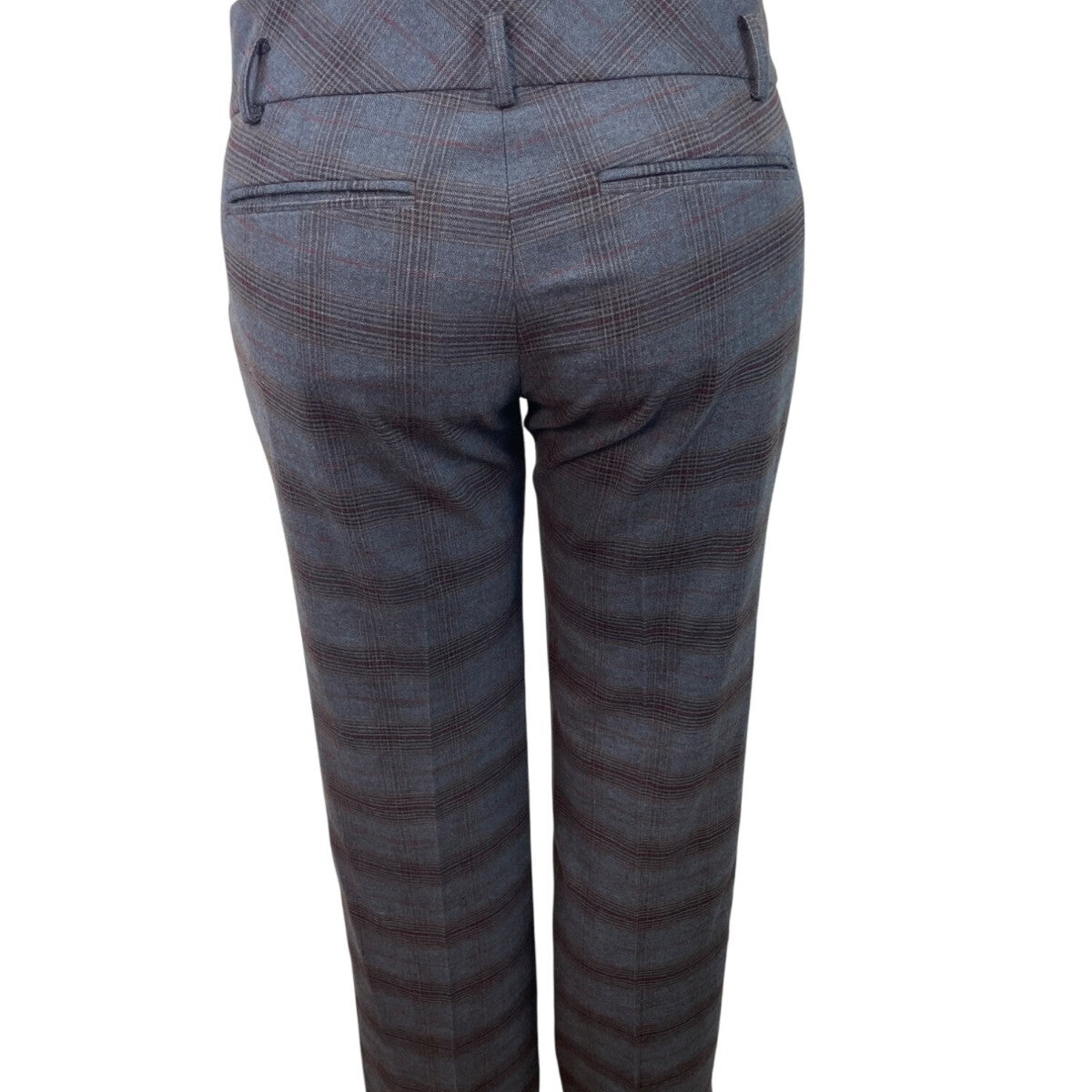Womens Gray Plaid Straight-Leg Dress Pants By Mexx Size 10