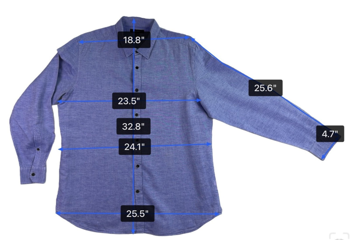 Banana Republic Mens Blue Shirt Button-Up Long Sleeve Classic Fit Sz XL