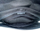 Tumi Mens Black Nylon Adjustable Strap With Zippered Pockets Messenger Bag