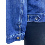 White House Black Market Women’s Blue Denim Button-Front Fitted Jacket Sz 4