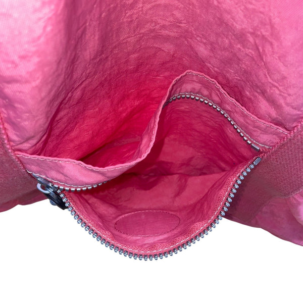 Kipling Women’s Coral Red Nylon  Expandable Zipper Closure Shoulder Bag