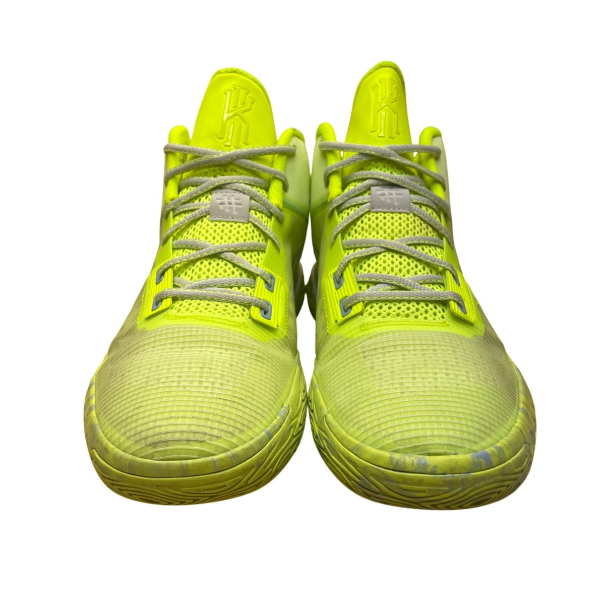 Nike Men’s Green Volt & Gray Mid-Top Basketball Performance Shoes Size 10
