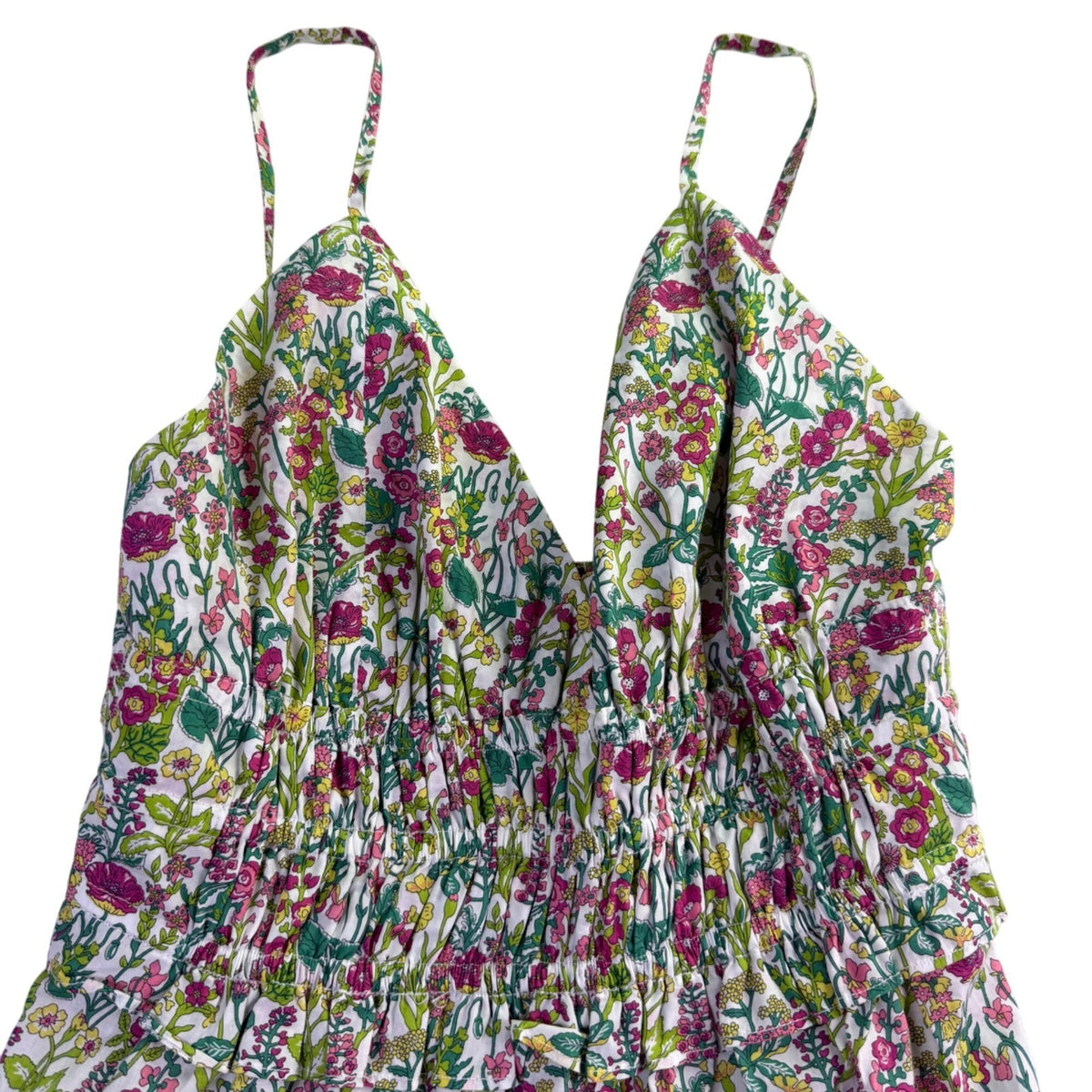 J.Crew Women Multicolor Cotton Maxi Sundress Floral Sleeveless Size 2