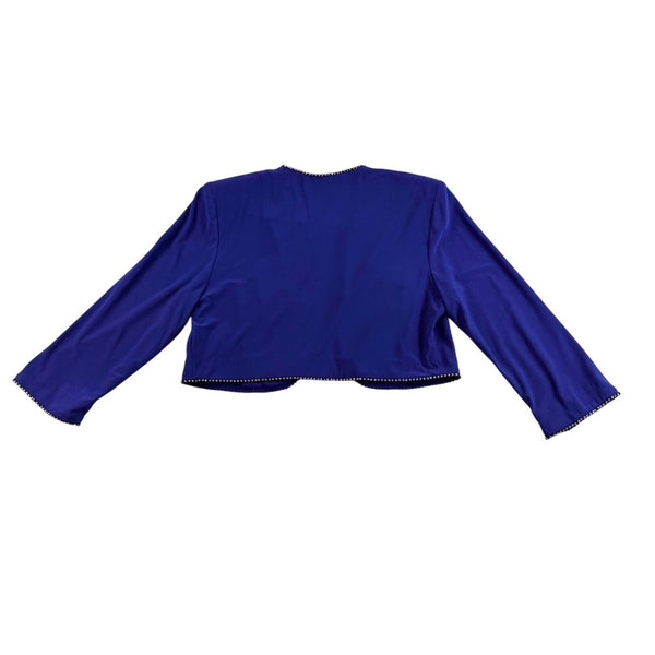 R&M Richards Womens Royal Blue 2-Piece Sleeveless Dress & Jacket Size 10