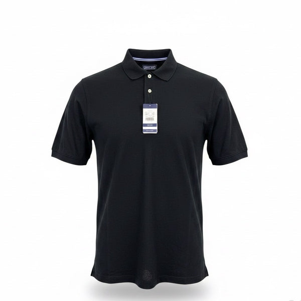 Lands End Mens Black Classic Polo Style Shirt Size XL