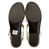 SAS Women’s Sunburst White Leather Adjustable Strap Open-Toe Sandals Size 7N