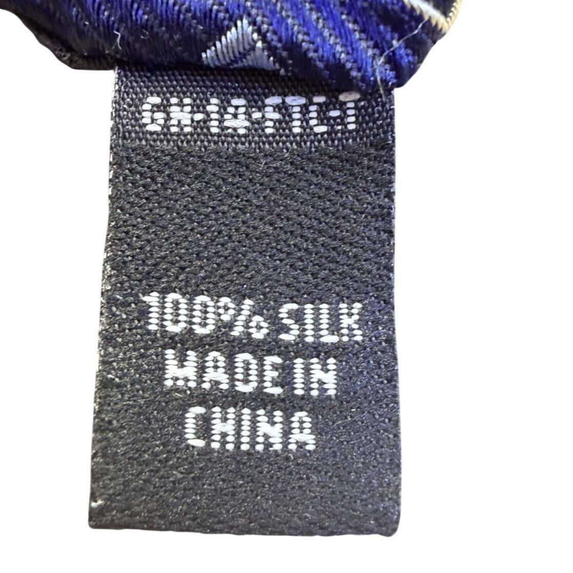 Jos A Bank Mens Blue 100% Silk Necktie Stain Resistant Traveler Geometric Patter