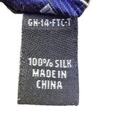 Jos A Bank Mens Blue 100% Silk Necktie Stain Resistant Traveler Geometric Patter