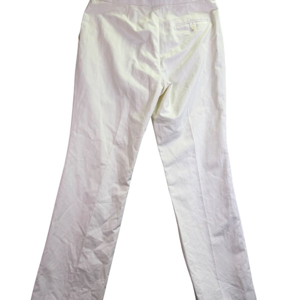 Brooks Brothers Womens White Caroline Fit Mid-Rise Dress Pants Size 12
