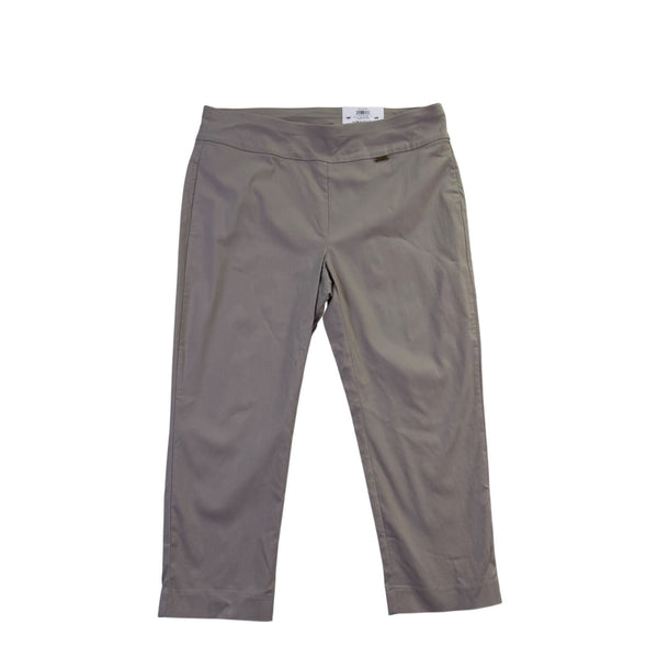I.N.C. Womens Taupe Cropped & Luxe Stretch Dress Capri Pants Size 14