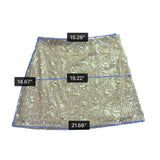 Kenneth Cole Women Beige Sequin Mini Skirt Polyester Blend Size M