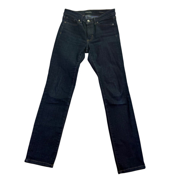 Banana Republic Womens Dark Wash Slim Straight Premium Denim Jeans Sz 27