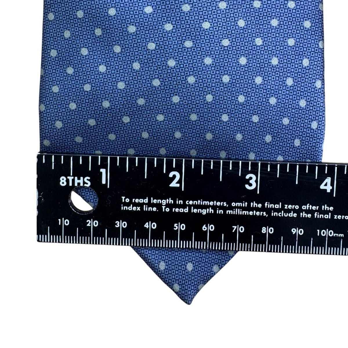 Nautica Mens Blue Silk Polka Dot Tie Made In Mexico Imported Necktie