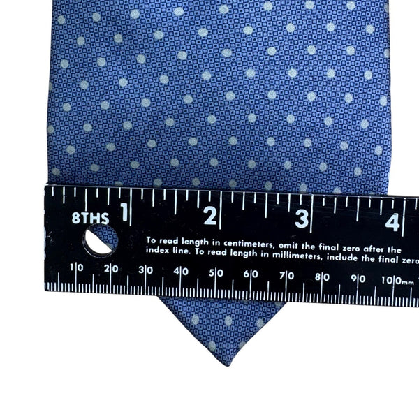 Nautica Mens Blue Silk Polka Dot Tie Made In Mexico Imported Necktie