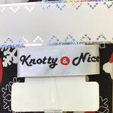 Knotty & Nice Mens Black Polyester Christmas Cats Santa Snowflakes Tie OS