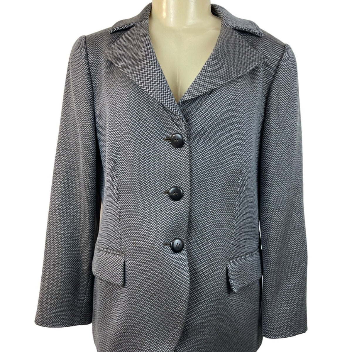 Collezioni Women's Gray Blazer Sz 16 (EU 48)