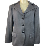 Collezioni Women's Gray Blazer Sz 16 (EU 48)