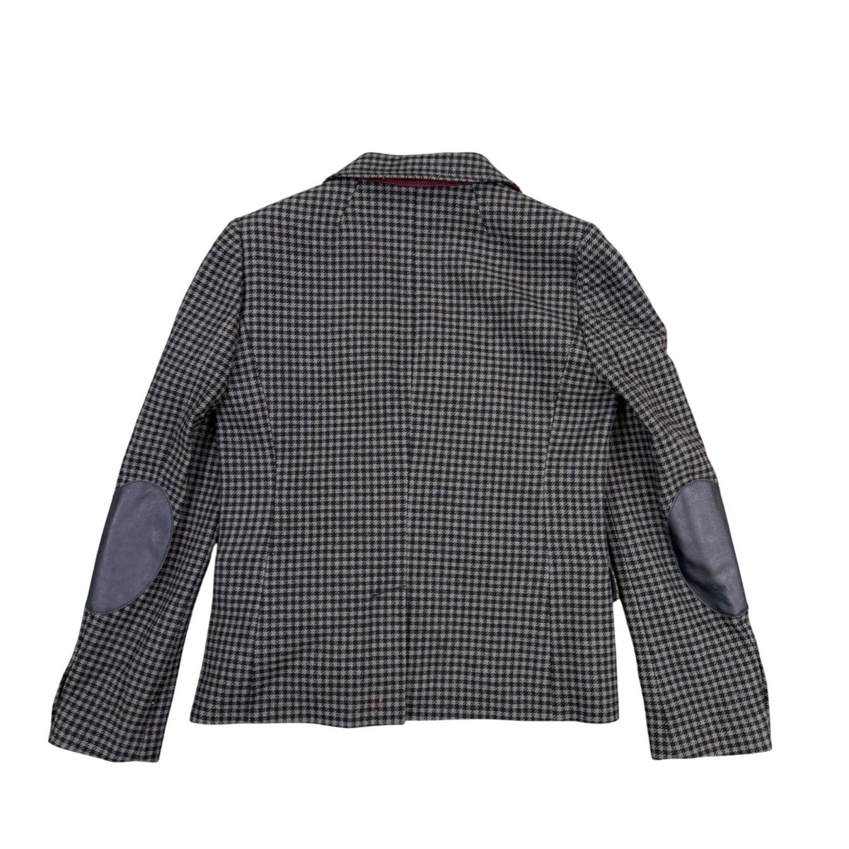 J. Crew Womens Black Houndstooth Wool Blend Blazer With Gold Button Size 4