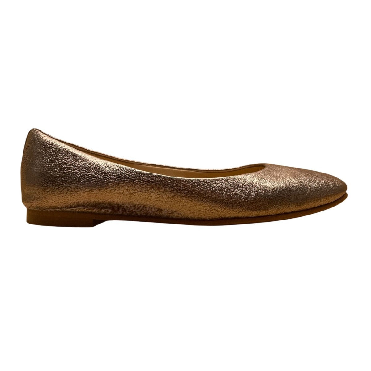 Clarks Women’s Metallic Bronze Leather Cushioned Insole Ballet Flats Size 8