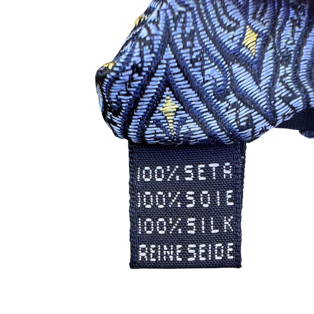 Smithsonian Institution Men Navy Silk Italian Tie Geometric Paisley Design New