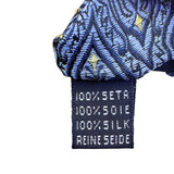 Smithsonian Institution Men Navy Silk Italian Tie Geometric Paisley Design New