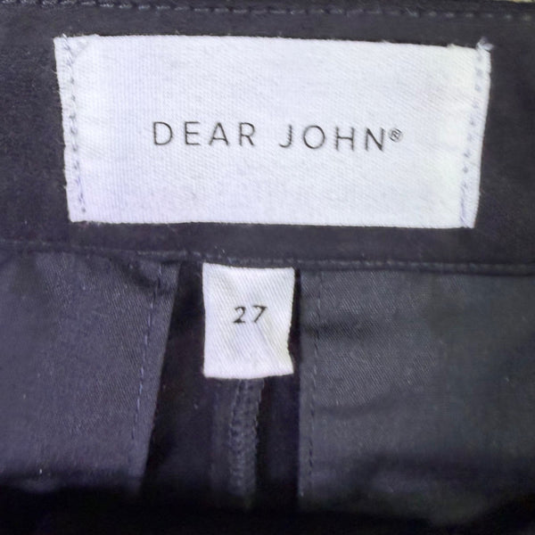 Dear John Womens Black Wide-Leg Pants With Studded Waistband Size 27
