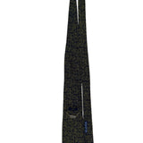 Brioni Mens Navy Yellow Silk Tie Geometric Pattern Handmade In Italy 3.5