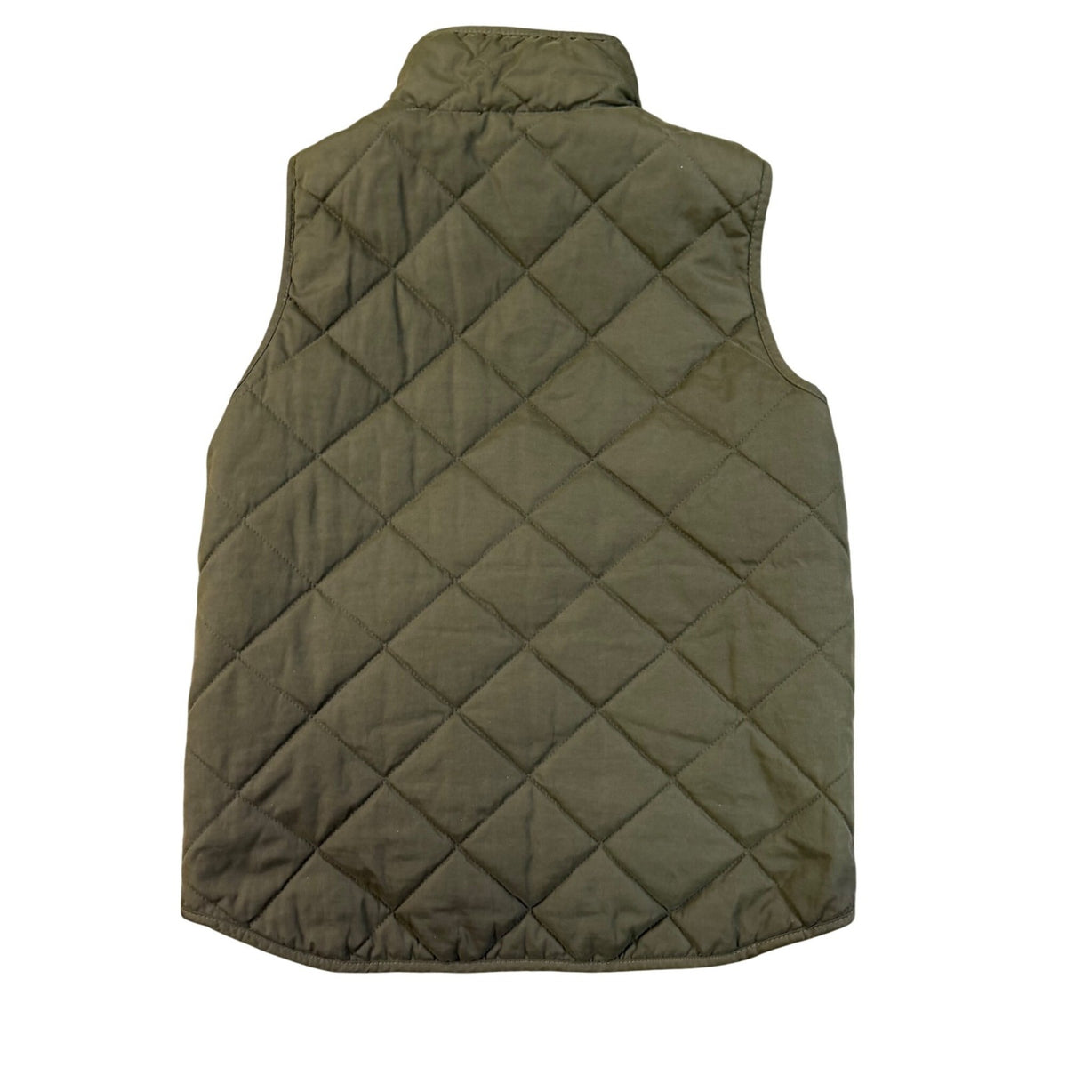 Blue Rain Mens Olive Quilted Vest With Gold Accents Pockets & Zipper Sz M
