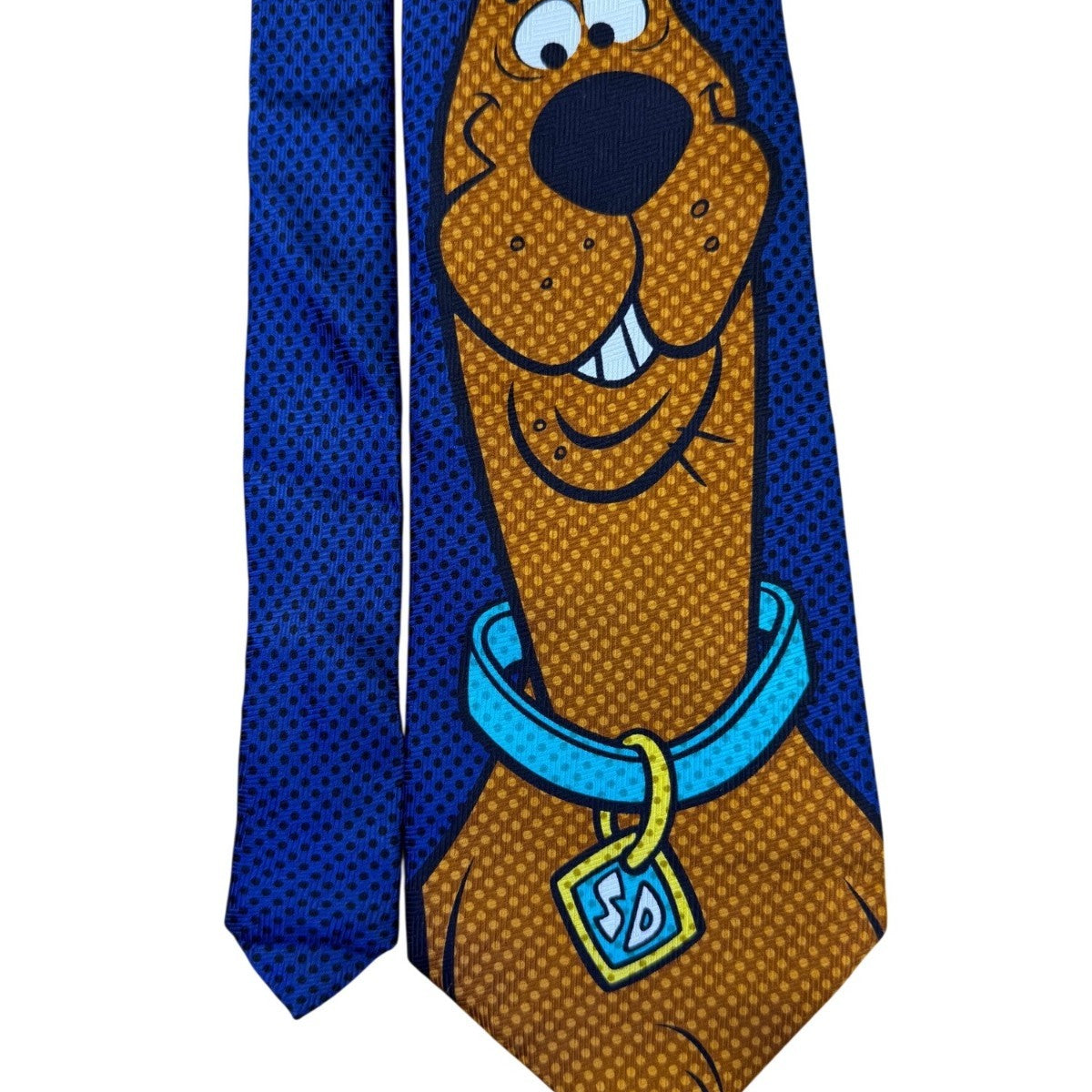 Scooby-Doo Mens Blue & Brown 100% Silk Handmade Cartoon Character Neck Tie