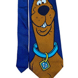 Scooby-Doo Mens Blue & Brown 100% Silk Handmade Cartoon Character Neck Tie