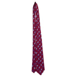 Polo Ralph Lauren Mens Red Silk Nautical Sailboat Pattern Necktie