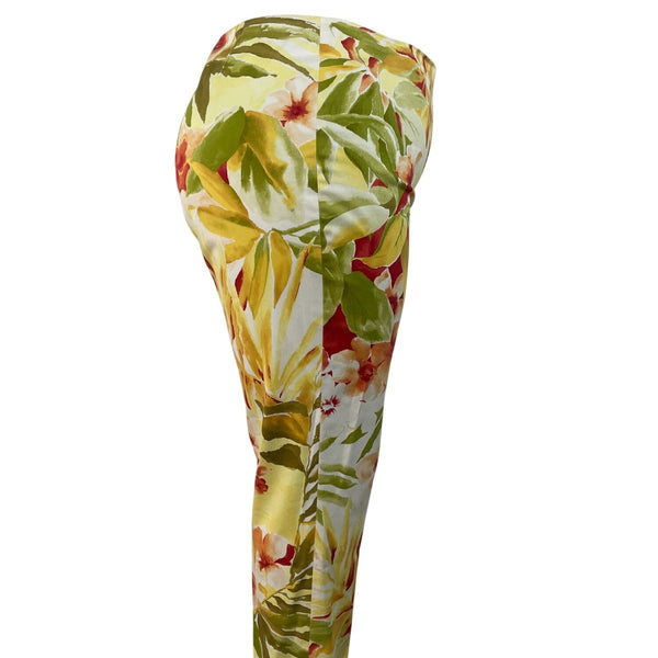 Linda Allard Ellen Tracy Womens Multicolor Floral Capri Pants Sz 16