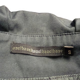 Hazelhazel Women Gray Cotton Puff Sleeve Trench Coat Button Front Size S