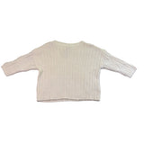 Ann Taylor Womens Ivory Nylon/Acrylic Sweater Cable-Knit Pullover Size M