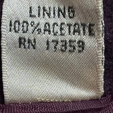 Linda Allard For Ellen Tracy Womens Purple Wool  Blazer Embroidered Pocket Sz 8