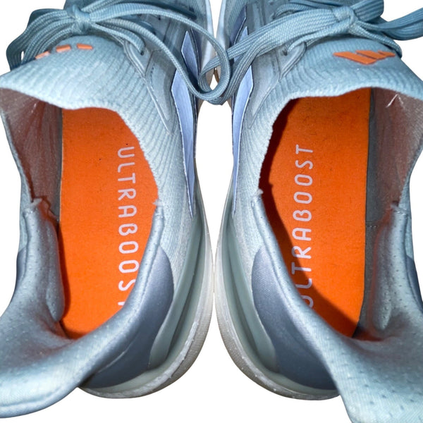 Adidas Men’s Light Blue & Orange Ultraboots Light Boost Running Shoes Size 10