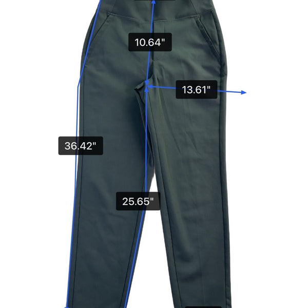Athleta Womens Dark Green High-Waisted Slim Fit Pants Stretchy Size 2