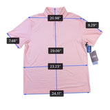 MSX By Michael Strahan Mens Pink Performance Polo Shirt Size XL