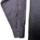 Geoffrey Beene Mens Black Wrinkle-Free Button-Up Dress Shirt Regular Fit Sz 15.5