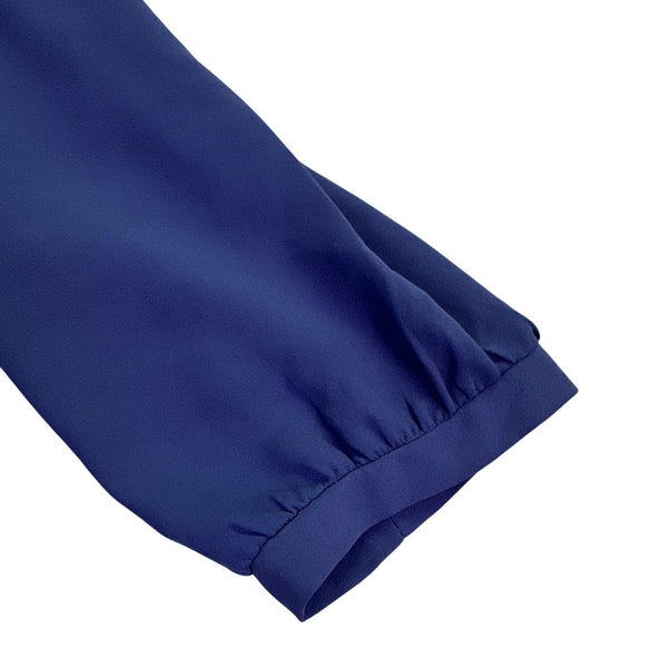 Lush Womens Blue Polyester Wrap Dress Knee-Length Elastic Waist Keyhole Size M