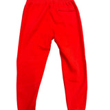 Nike Mens Red Fleece Joggers With Logo Comfortable Sweatpants Size L