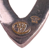 Baltic Amber Pendant In Sterling Silver 925 Teardrop Design Brown With Markings