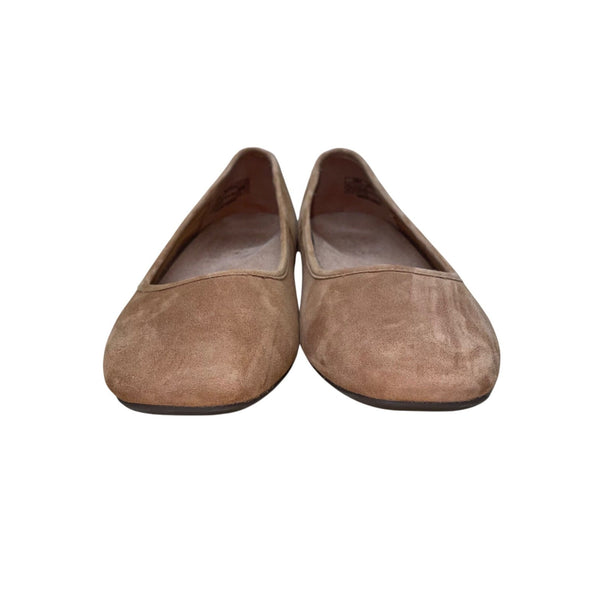 Women’s Camel Brown Suede Orinda Pointed Toe Ballet Flats Size 9