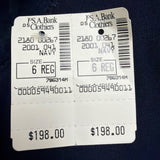 Jos. A. Bank Mens Navy Wool Double-Breasted Blazer Gold Buttons Size 6 Regular