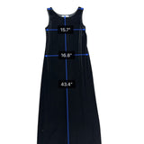 Carol Anderson Womens Black Velvet Sleeveless Maxi Dress Size M