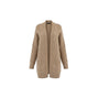 Merokeety Womens Beige Cable Knit Cardigan Sweater Open Front Pockets Size M
